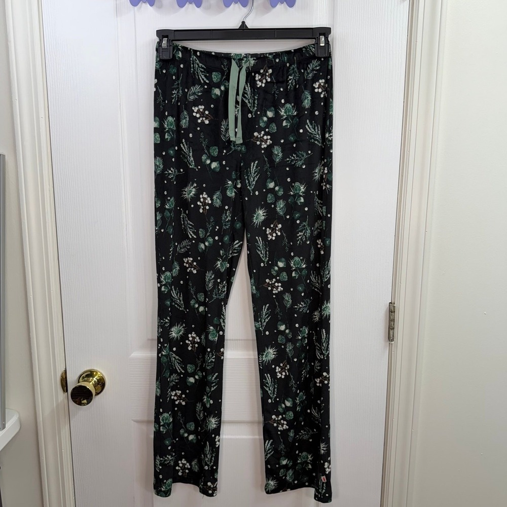 NEW Stars Above black pull on soft warm stretch lounge pajama pants sleepwear XS